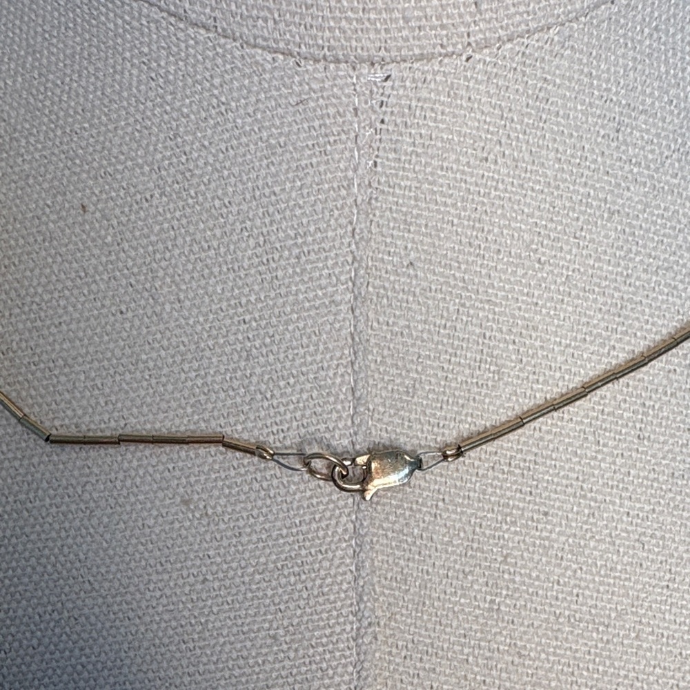 Gold and Purple Handmade Beaded Necklace - Picture 2 of 3